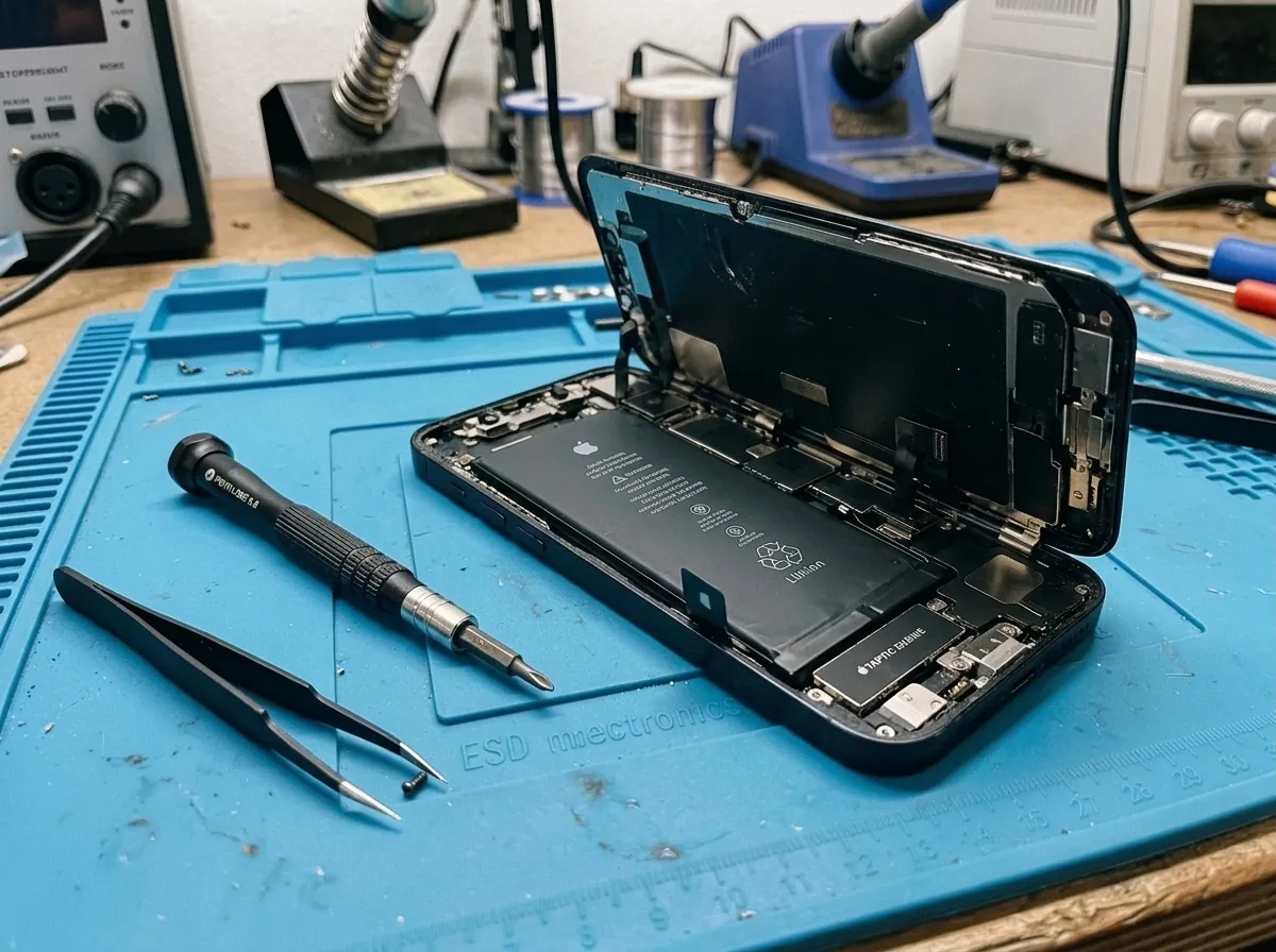 Swollen Battery & Frame Realignment - After Repair