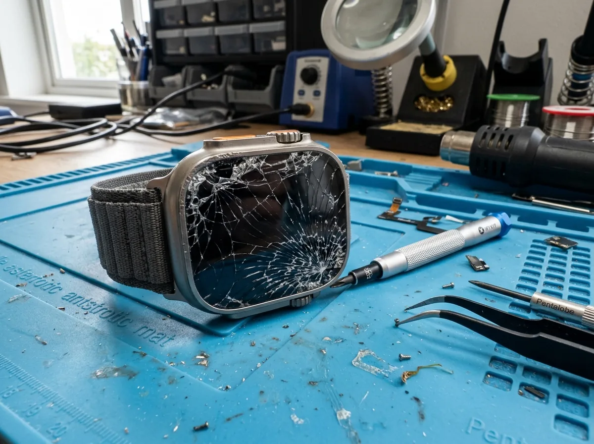 Sapphire Glass Separation - Before Repair