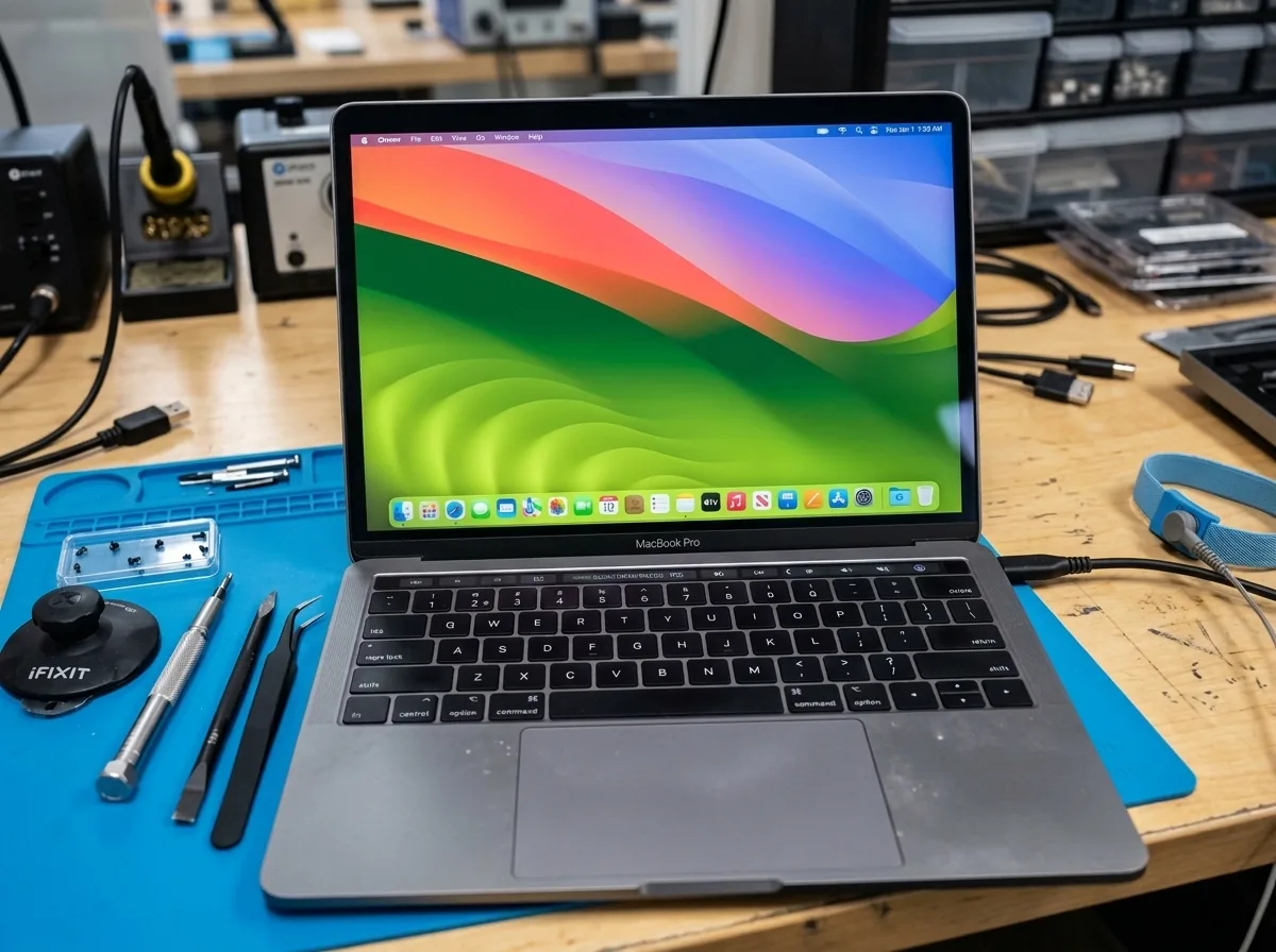 Cracked Liquid Retina Panel Swap - After Repair