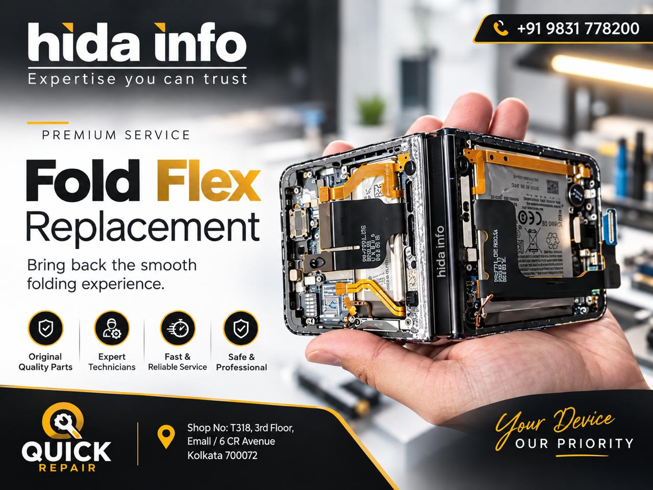 OnePlus, Pixel, Fold and Flip phone repair - Hida Info